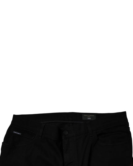 Dolce & Gabbana Black Cotton Stretch Slim Fit Denim Jeans