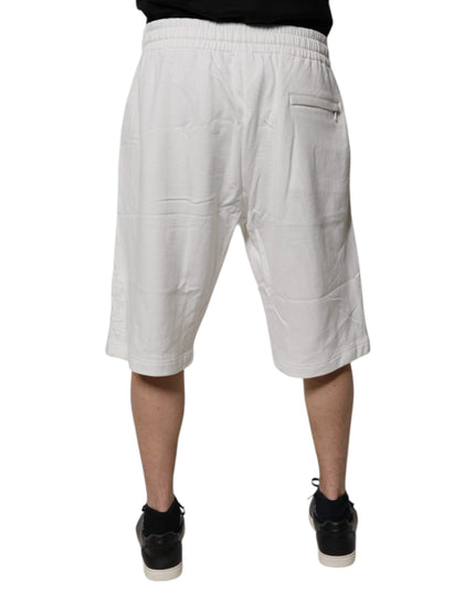 Dolce & Gabbana White Cotton Sweatshorts Men Bermuda Shorts