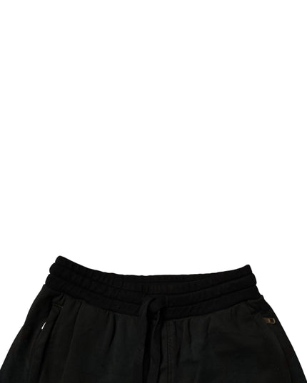 Dolce & Gabbana Black Cotton Sweatshorts Men Bermuda Shorts