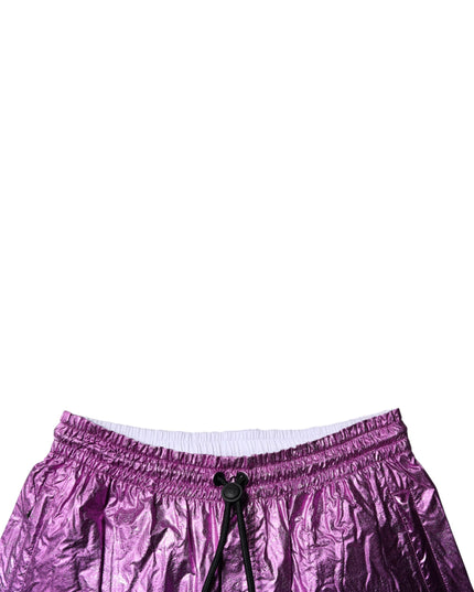 Dolce & Gabbana Metallic Pink Purple Two Tone Bermuda Shorts