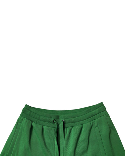 Dolce & Gabbana Green Cotton Men Sweatshorts Bermuda Shorts