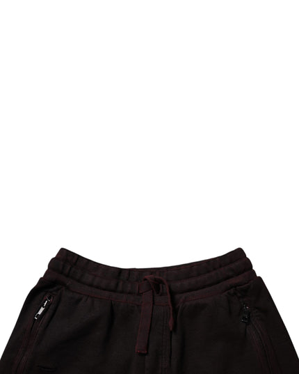 Dolce & Gabbana Maroon Cotton Sweatshorts Men Bermuda Shorts