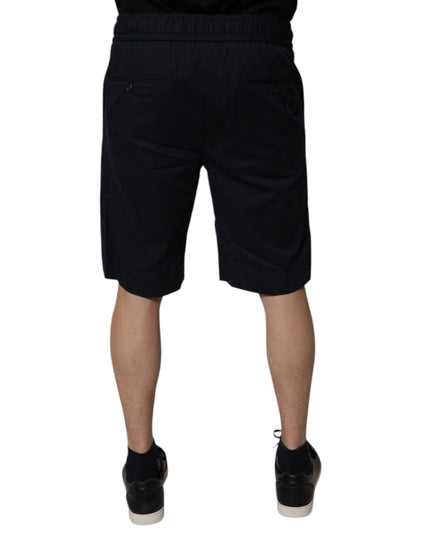 Dolce & Gabbana Black Cotton Sweatshorts Men Bermuda Shorts