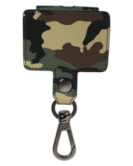 Dolce & Gabbana Multicolor Camouflage Leather Airpods Case