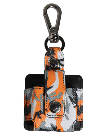 Dolce & Gabbana Multicolor Camouflage Leather Airpods Case