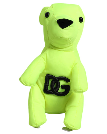 Dolce & Gabbana Green Bear Embroidered Logo Keychain Clasp Keyring