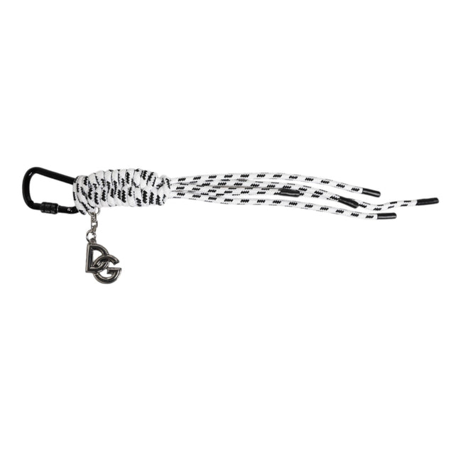 Dolce & Gabbana Multicolor Tape String DG Logo Keychain Polyester Keyring