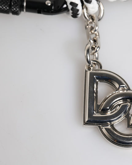 Dolce & Gabbana Multicolor Tape String DG Logo Keychain Polyester Keyring