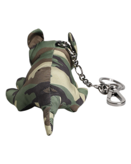 Dolce & Gabbana Multicolor Camouflage Animal Silhouette Keychain Keyring