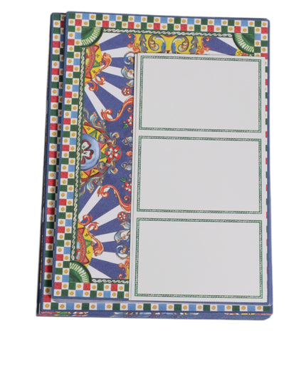 Dolce & Gabbana Multicolor Carretto Siciliano Envelope Post Card Holder