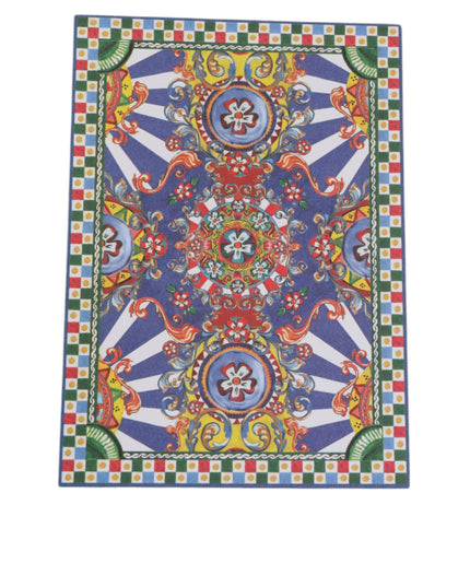 Dolce & Gabbana Multicolor Carretto Siciliano Envelope Post Card Holder