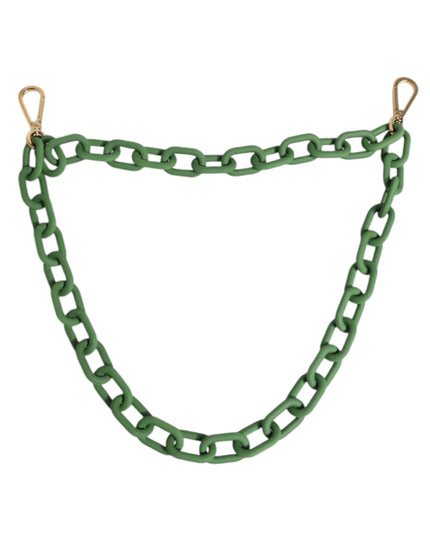 Dolce & Gabbana Green Plexy Acrylic Chunky Gold Hardware Wallet Chain