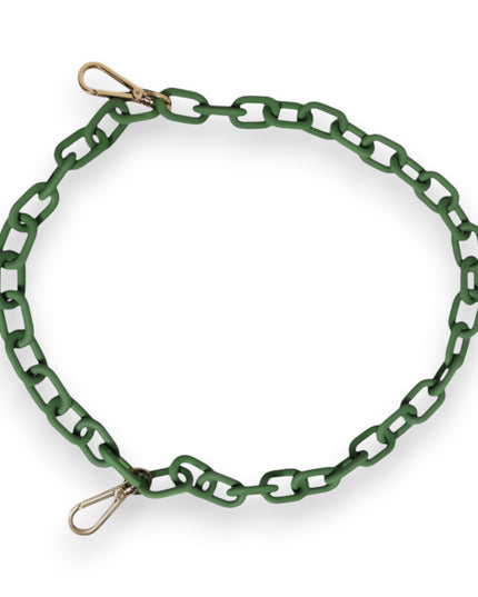 Dolce & Gabbana Green Plexy Acrylic Chunky Gold Hardware Wallet Chain