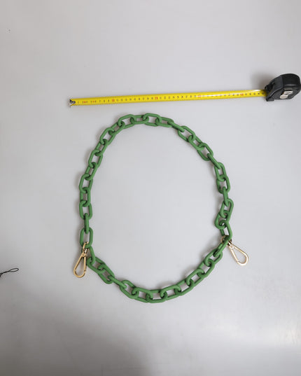 Dolce & Gabbana Green Plexy Acrylic Chunky Gold Hardware Wallet Chain