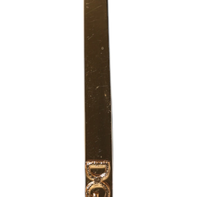 Dolce & Gabbana Gold Tone Brass Logo Branded Tie Clip Bar