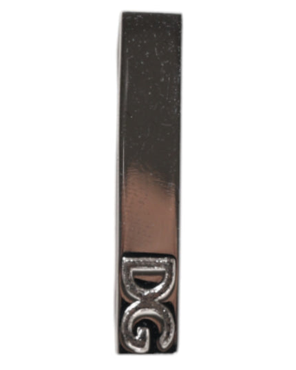 Dolce & Gabbana Silver Tone Brass Logo Branded Tie Clip Bar