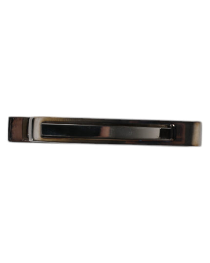 Dolce & Gabbana Black Tone Brass Logo Branded Tie Clip Bar
