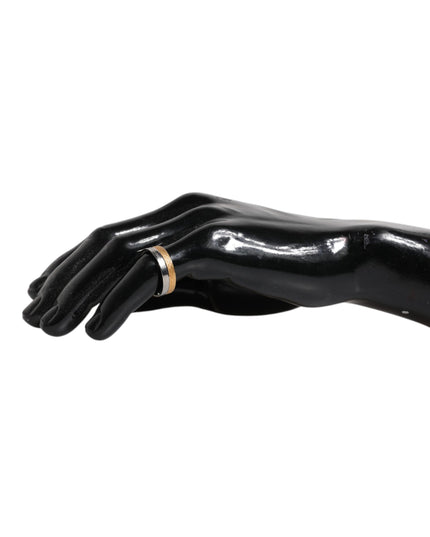 Dolce & Gabbana Gold Silver Tone Real Brass DG Logo Ring