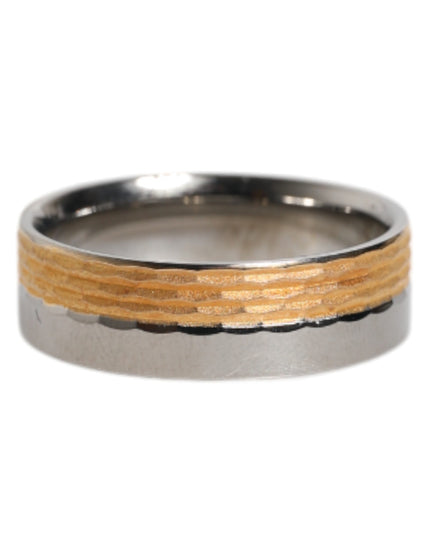 Dolce & Gabbana Gold Silver Tone Real Brass DG Logo Ring