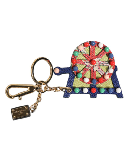 Dolce & Gabbana Multicolor Gold Tone Carretto Keychain Keyring