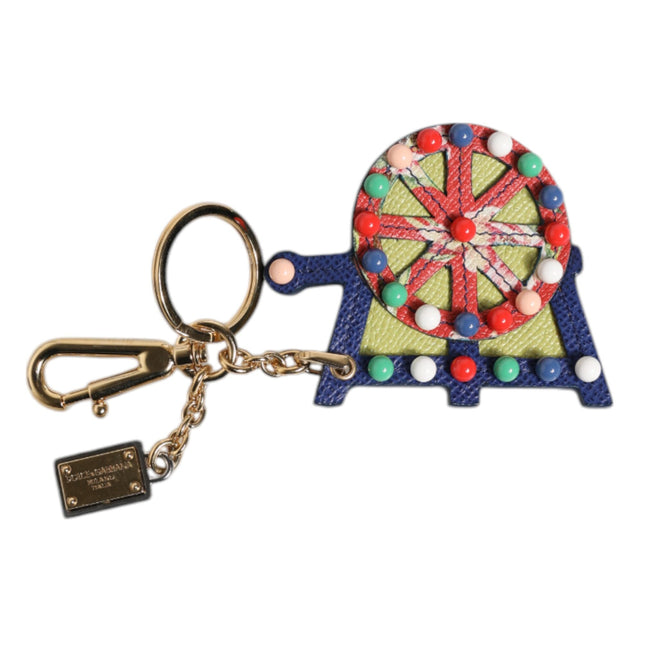 Dolce & Gabbana Multicolor Gold Tone Carretto Keychain Keyring