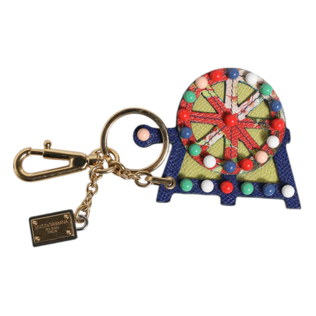 Dolce & Gabbana Multicolor Gold Tone Carretto Keychain Keyring