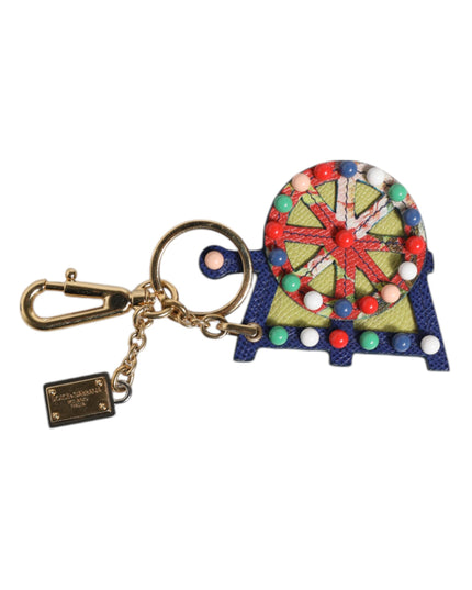 Dolce & Gabbana Multicolor Gold Tone Carretto Keychain Keyring