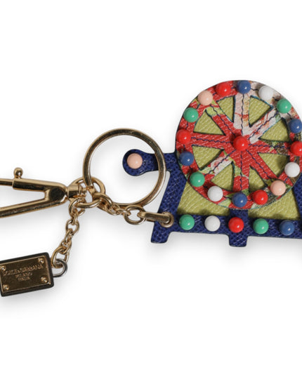 Dolce & Gabbana Multicolor Gold Tone Carretto Keychain Keyring