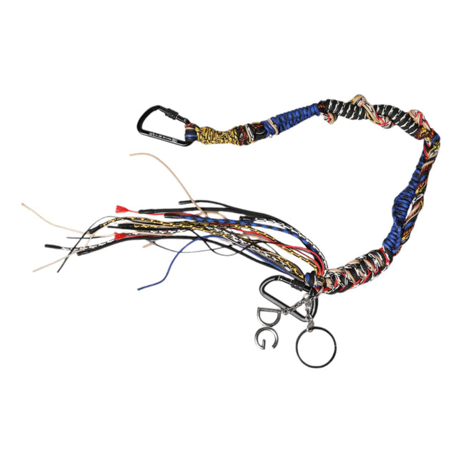 Dolce & Gabbana Multicolor Braided Rope Logo Bag Shoulder Strap