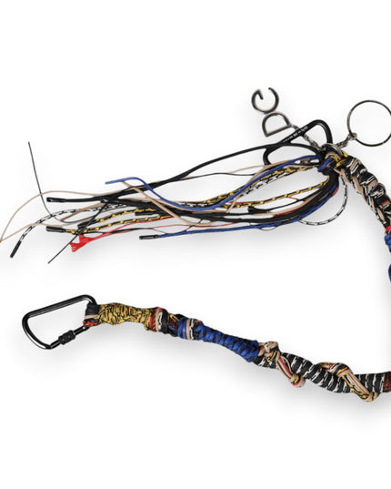 Dolce & Gabbana Multicolor Braided Rope Logo Bag Shoulder Strap