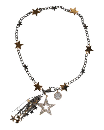 Dolce & Gabbana Silver Gold Brass Embellished Waist Chain Belt