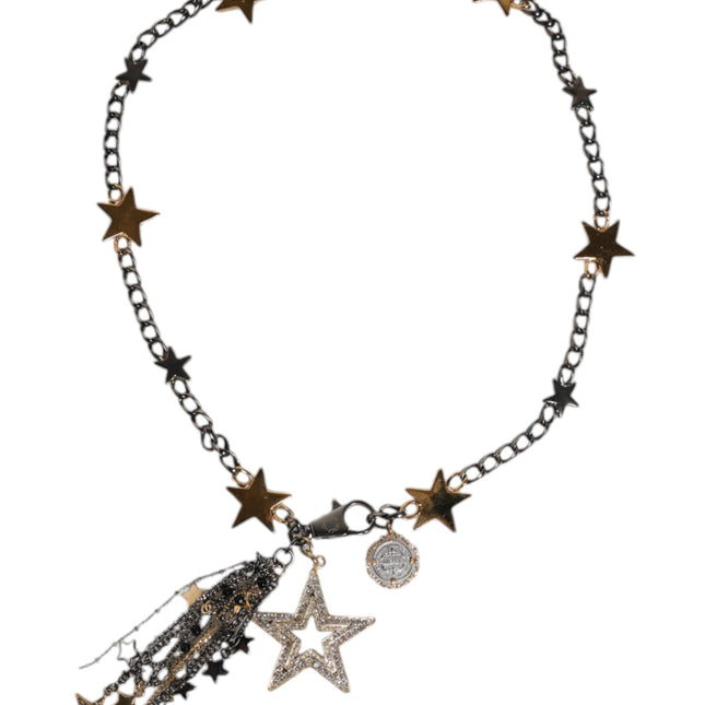 Dolce & Gabbana Silver Gold Brass Embellished Waist Chain Belt