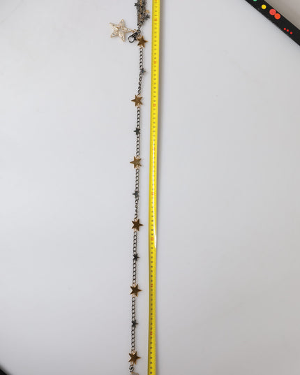 Dolce & Gabbana Silver Gold Brass Embellished Waist Chain Belt