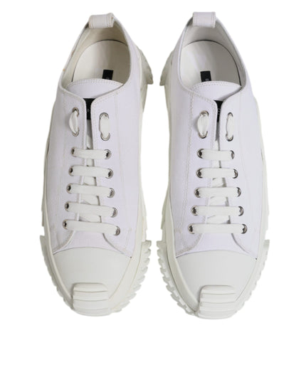 Dolce & Gabbana White Leather Low Top NS1 Sneakers Shoes
