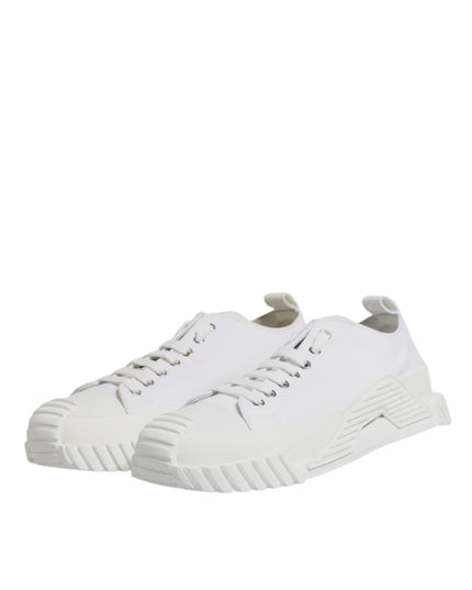 Dolce & Gabbana White Leather Low Top NS1 Sneakers Shoes