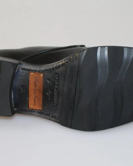 Dolce & Gabbana Black Leather SARTORIA Hand Made Shoes