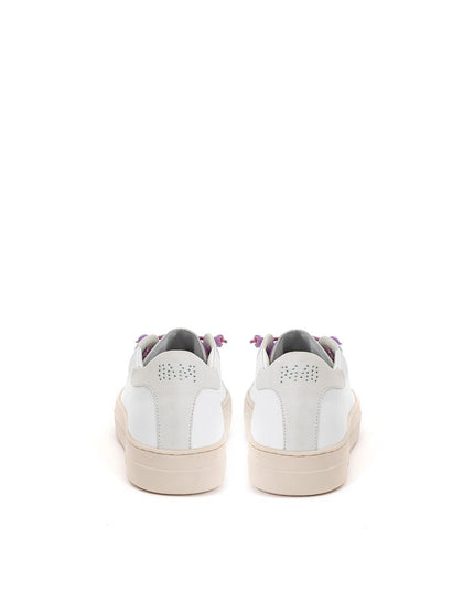 P448 White Leather Athletic Sneakers