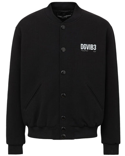 Dolce & Gabbana Black Viscose Bomber
