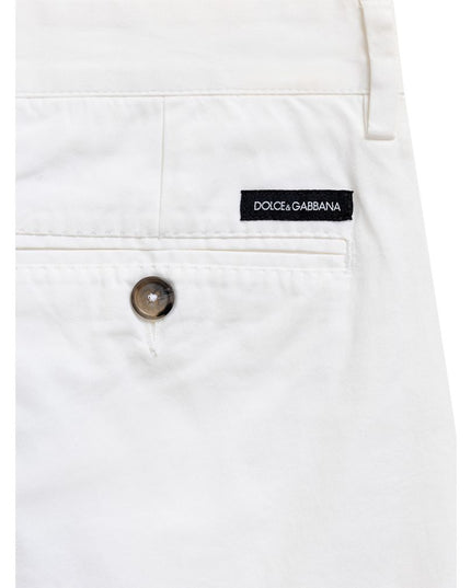Dolce & Gabbana White Cotton Bermuda Shorts