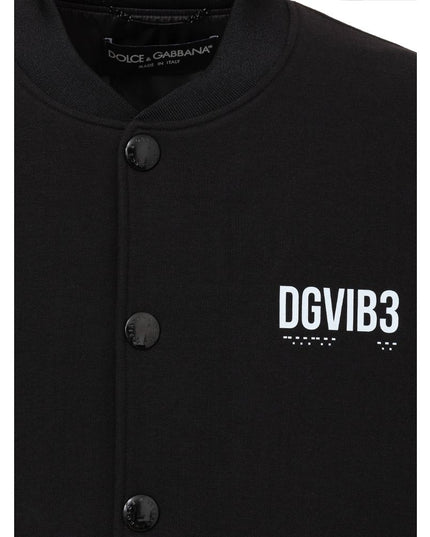 Dolce & Gabbana Black Viscose Bomber
