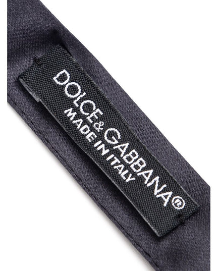 Dolce & Gabbana Gray Silk Bowtie