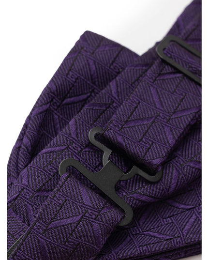 Dolce & Gabbana Purple Silk Bowtie