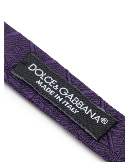 Dolce & Gabbana Purple Silk Bowtie