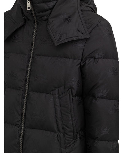 Dolce & Gabbana Black Cotton Full-Length Jacket