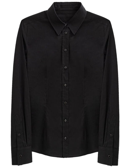 Dolce & Gabbana Black Cotton Dress Shirt