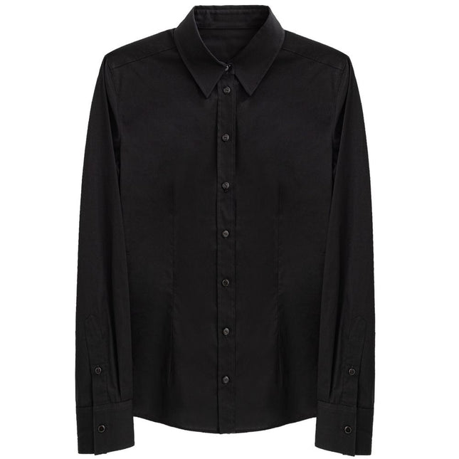 Dolce & Gabbana Black Cotton Dress Shirt