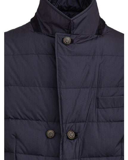 Dolce & Gabbana Blue Polyester Coat