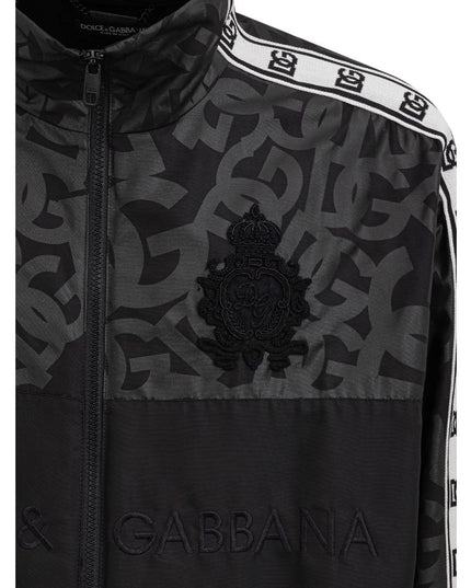 Dolce & Gabbana Black Polyester Shell Jacket
