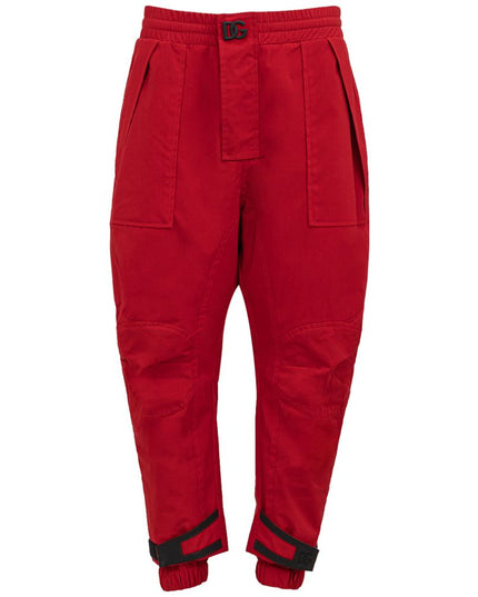 Dolce & Gabbana Red Polyamide Athletic Pants