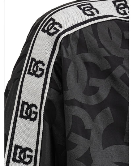 Dolce & Gabbana Black Polyester Shell Jacket